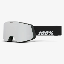100% SNOWCRAFT 2023 GOGGLES - BLACK/SILVER W/HiPER MIRROR SILVER
