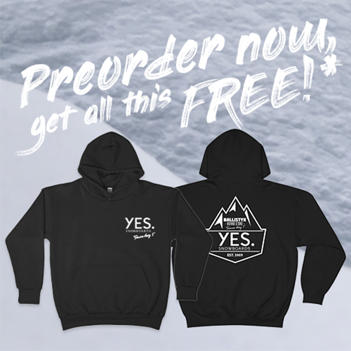 Yes! YES BASIC 2024 SNOWBOARD PLUS FREE YES X BALLISTYX HOODIE! 3 Yes! YES BASIC 2024 SNOWBOARD PLUS FREE YES X BALLISTYX HOODIE! - Image 2