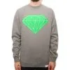 DIAMOND BIG BRILLIANT SWEAT CREWNECK GREY -Ski Board Shop DiamondBigBrilliantSweatCrewGreyFront