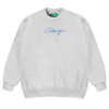ICHPIG SCRIPT EMBROIDERY CREW WHITE MARLE -Ski Board Shop IchpigScriptEmbroideryCrewWhiteMarle