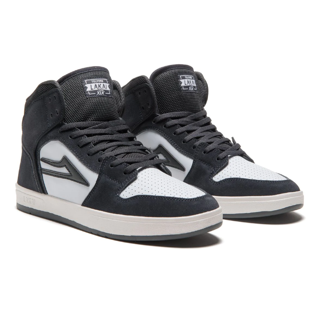 LAKAI TELFORD SKATE SHOES - GREY/WHITE 3 LAKAI TELFORD SKATE SHOES - GREY/WHITE