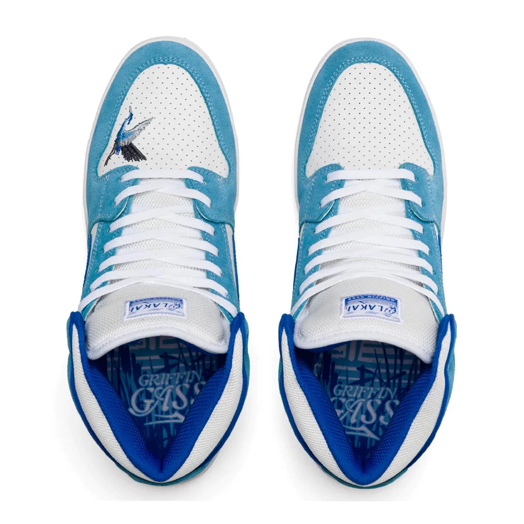 LAKAI TELFORD GRIFFIN GASS SKATE SHOES - WHITE/LIGHT BLUE 5 LAKAI TELFORD GRIFFIN GASS SKATE SHOES - WHITE/LIGHT BLUE - Image 3