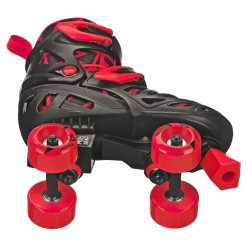 ROLLER DERBY TRAC STAR ADJUSTABLE YOUTH ROLLER SKATES - BLACK/RED -Ski Board Shop Roller Derby Trac Star Roller Skate Black Red Base