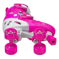 ROLLER DERBY TRAC STAR ADJUSTABLE YOUTH ROLLER SKATES - PINK/GREEN -Ski Board Shop Roller Derby Trac Star Roller Skate Pink Green Base