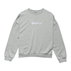 STUSSY SPORT OS WOMENS CREW - GREY MARLE