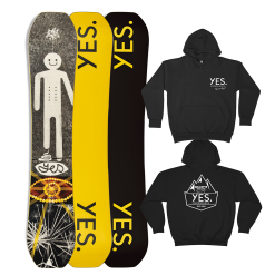 Yes! YES DICEY 2024 SNOWBOARD PLUS FREE YES X BALLISTYX HOODIE!