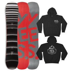 Yes! YES STANDARD 2024 SNOWBOARD PLUS FREE YES X BALLISTYX HOODIE!