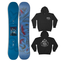 Yes! YES TYPO 2024 SNOWBOARD PLUS FREE YES X BALLISTYX HOODIE!